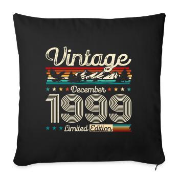 25th Birthday Original December 1999 Volume 99 - Sofa pillowcase 17,3'' x 17,3'' (45 x 45 cm) - black - Front