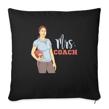 American Football Coach Touchdown Gift 0255 - Sofa pillowcase 17,3'' x 17,3'' (45 x 45 cm) - black - Front
