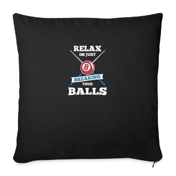 Détendez-vous au bord de la piscine Billard Bar - Housse de coussin décorative 45 x 45 cm - noir - Devant