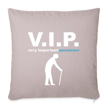 Retraité VIP - Housse de coussin décorative 45 x 45 cm - taupe clair - Devant