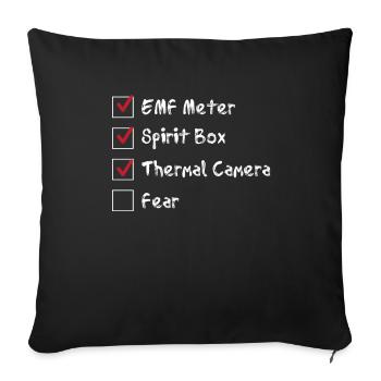 Ghosthunting ghost ghost haunts paranormal - Sofa pillowcase 17,3'' x 17,3'' (45 x 45 cm) - black - Front
