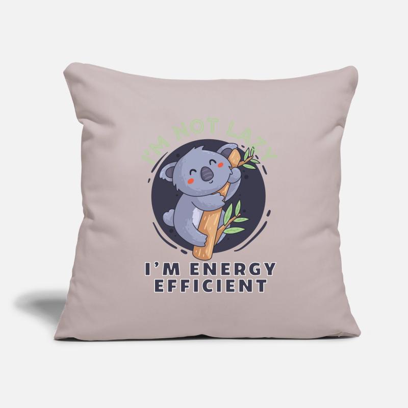 Koala I'm Not Lazy I'm Energy Efficient Sofa pillowcase 17,3'' x 17,3'' (45 x 45 cm)