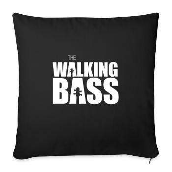 Bass Player Gift THE WALKING BASS Bassist cadeau - Housse de coussin décorative 45 x 45 cm - noir - Devant