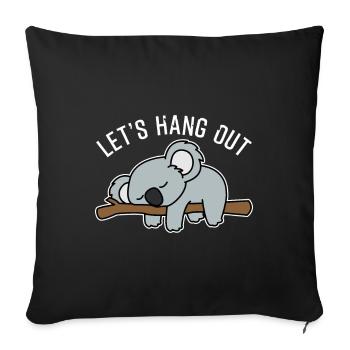 Cute Koala Let's Hang Out Koala Gift - Sofa pillowcase 17,3'' x 17,3'' (45 x 45 cm) - black - Front