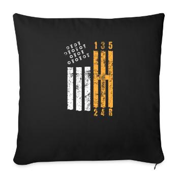 Circuit des ateliers de mécanique automobile en Amérique - Housse de coussin décorative 45 x 45 cm - noir - Devant