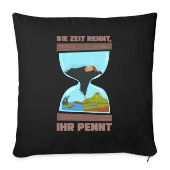 Changement climatique Protection de l'environnement Conservation de la nature Cadeau - Housse de coussin décorative 45 x 45 cm - noir - Devant