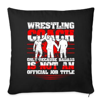 Wrestling Coach Sports Fan Gift - Sofa pillowcase 17,3'' x 17,3'' (45 x 45 cm) - black - Front