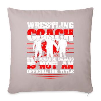 Cadeau de fan de sports d'entraîneur de lutte - Housse de coussin décorative 45 x 45 cm - taupe clair - Devant