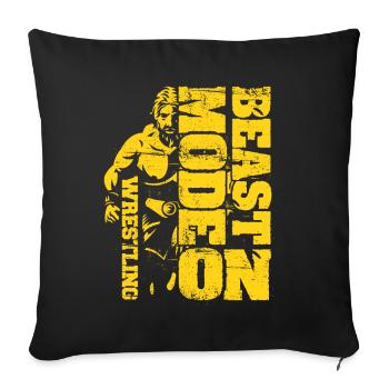 Wrestling Funny Quotes Cadeau de lutteur - Housse de coussin décorative 45 x 45 cm - noir - Devant