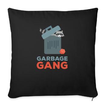 Garbage gang bachelorette party raccoon rumbling - Sofa pillowcase 17,3'' x 17,3'' (45 x 45 cm) - black - Front
