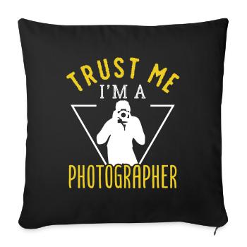 Photography Photographer Fan Lover Gift - Sofa pillowcase 17,3'' x 17,3'' (45 x 45 cm) - black - Front