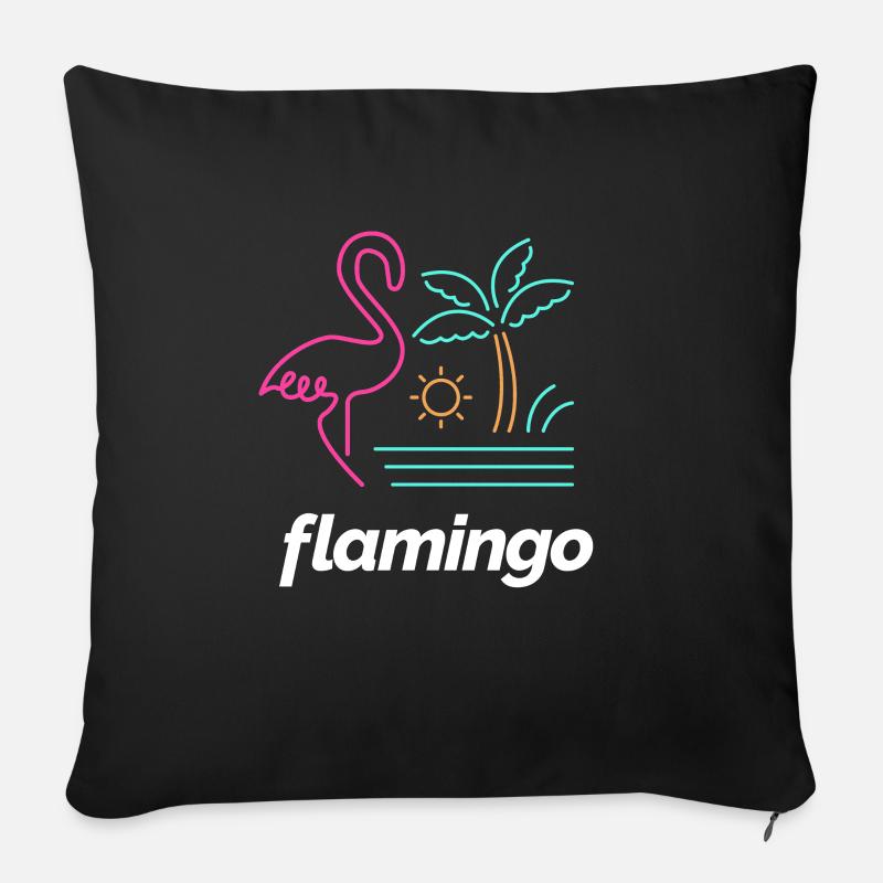 flamingo - Sofakissenbezug 45 x 45 cm - Schwarz