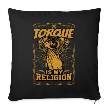 Motard chopper motard - Housse de coussin décorative 45 x 45 cm - noir - Devant