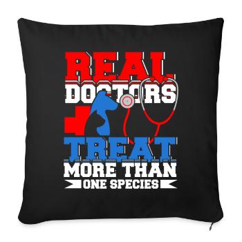 Real Doctors Veterinarian Vet Surgeon Profession - Sofa pillowcase 17,3'' x 17,3'' (45 x 45 cm) - black - Front
