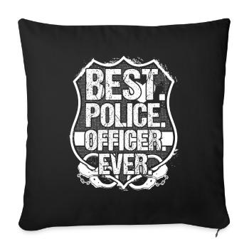 POLICE Officer Law Enforcement Cop - Sofakissenbezug 45 x 45 cm - Schwarz - Vorne