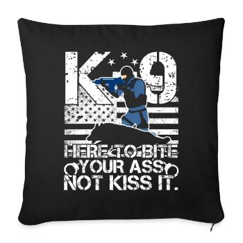 Policiers, forces de l’ordre - Housse de coussin décorative 45 x 45 cm - noir - Devant