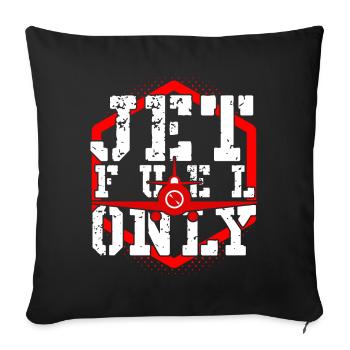 Jet Fighter Pilot Air Force Aircraft - Sofakissenbezug 45 x 45 cm - Schwarz - Vorne