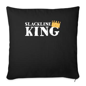 Slackline King Leisure Hobby Gift Funny - Sofa pillowcase 17,3'' x 17,3'' (45 x 45 cm) - black - Front