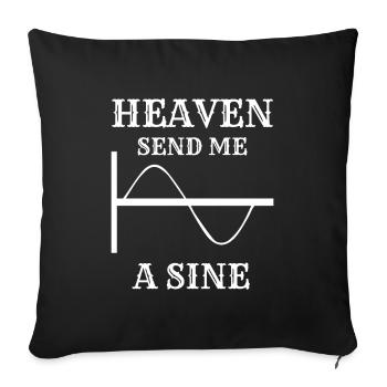 Heaven sends Sinus Funny math physics lover - Sofa pillowcase 17,3'' x 17,3'' (45 x 45 cm) - black - Front