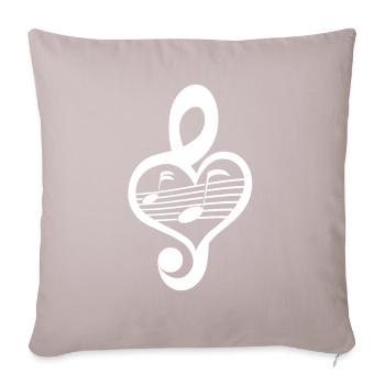 musicien - Housse de coussin décorative 45 x 45 cm - taupe clair - Devant