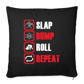 Slap Bump Roll cadeau de Jiu Jitsu brésilien BJJ - Housse de coussin décorative 45 x 45 cm - noir - Devant