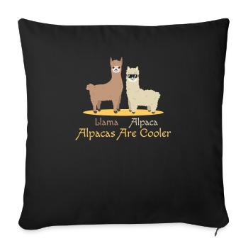 Llama Alpaca Are Cool Alpaca Animal Cute Cute - Sofa pillowcase 17,3'' x 17,3'' (45 x 45 cm) - black - Front