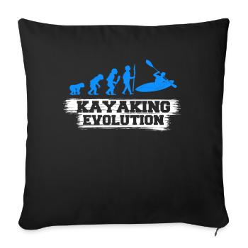 Kayaking Evolution - Sofa pillowcase 17,3'' x 17,3'' (45 x 45 cm) - black - Front