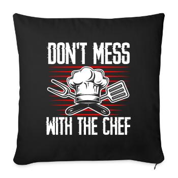 Chef Cooking Kitchen Gift - Sofakissenbezug 45 x 45 cm - Schwarz - Vorne