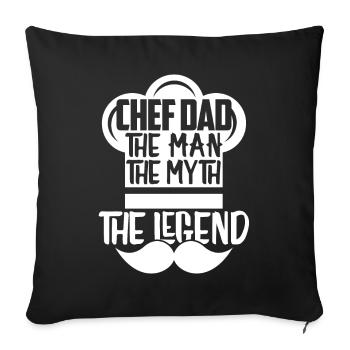 Chef Dad Cooking Kitchen Gift - Sofa pillowcase 17,3'' x 17,3'' (45 x 45 cm) - black - Front