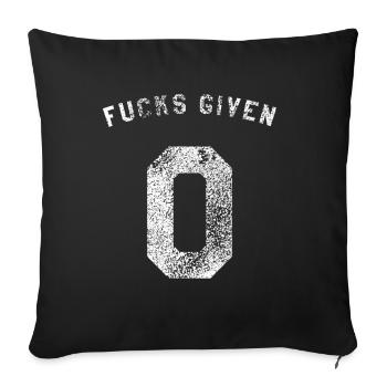 Zero Fucks Donné IDC IDC IDGAF Je ne donne pas une baise - Housse de coussin décorative 45 x 45 cm - noir - Devant