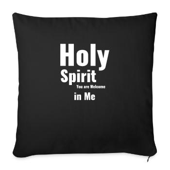 Holy Spirit Heiliger Geist - Sofa pillowcase 17,3'' x 17,3'' (45 x 45 cm) - black - Front