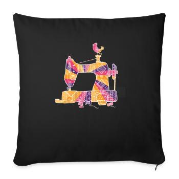 Sewing Machine Tailor Sewing Handmade Seamstress - Sofa pillowcase 17,3'' x 17,3'' (45 x 45 cm) - black - Front