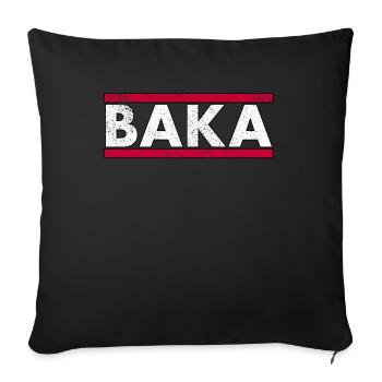 Baka anime - Sofa pillowcase 17,3'' x 17,3'' (45 x 45 cm) - black - Front