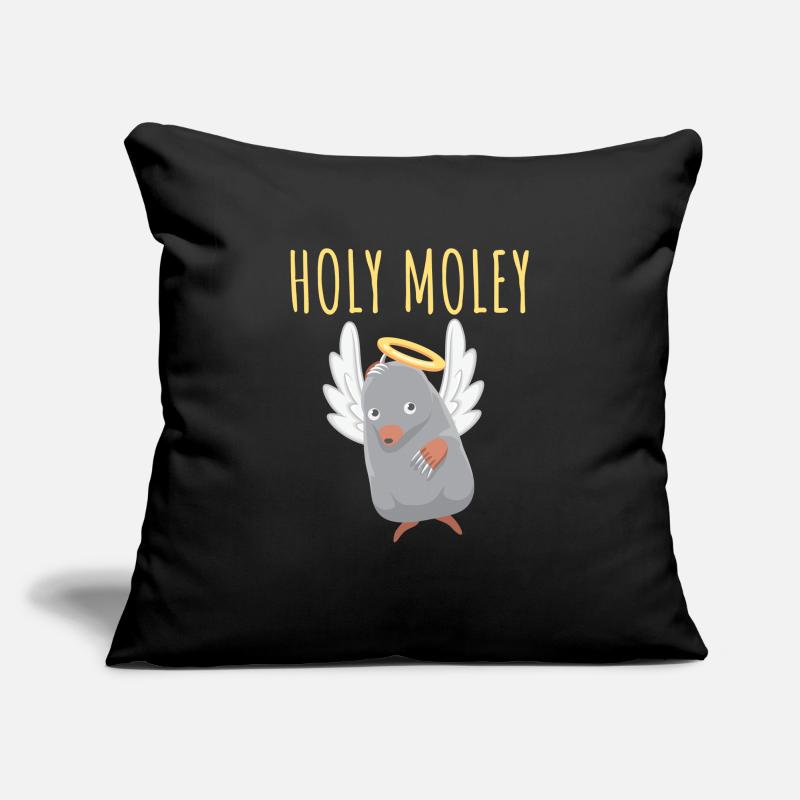 Holy Moly Mole Ange Mole Throw Doux Petit Housse de coussin décorative 45 x 45 cm