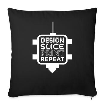 Design Slice Print Repeat 3D printer filament - Sofa pillowcase 17,3'' x 17,3'' (45 x 45 cm) - black - Front