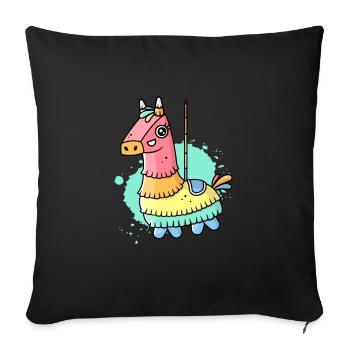 Pinata Lama - Housse de coussin décorative 45 x 45 cm - noir - Devant