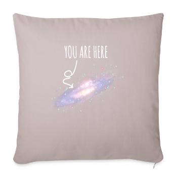 You Are Here galaxy astronomy planet universe - Sofa pillowcase 17,3'' x 17,3'' (45 x 45 cm) - light taupe - Front