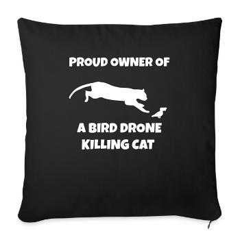 Birds Arent Real Shirt meme gift - Sofa pillowcase 17,3'' x 17,3'' (45 x 45 cm) - black - Front