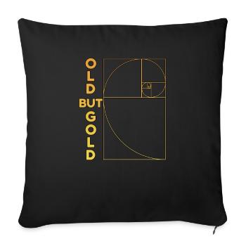 Old But Gold - Fibonacci spiral golden ratio - Sofa pillowcase 17,3'' x 17,3'' (45 x 45 cm) - black - Front