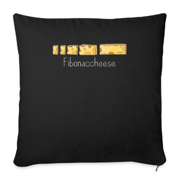 Fibonacci Cheese - Sofa pillowcase 17,3'' x 17,3'' (45 x 45 cm) - black - Front