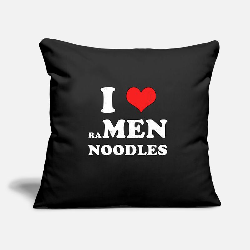 J'adore les ramen Housse de coussin décorative 45 x 45 cm