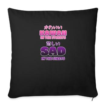Yami Kawaii In The Streets Sad In The Sheets - Sofa pillowcase 17,3'' x 17,3'' (45 x 45 cm) - black - Front