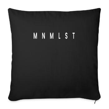 Minimalisme minimaliste MNMLST Less is more - Housse de coussin décorative 45 x 45 cm - noir - Devant