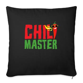 Chili Master Jalapeno Habanero Hot Pepperoni - Sofa pillowcase 17,3'' x 17,3'' (45 x 45 cm) - black - Front