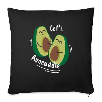 Lets Avocuddle Avocado Cuddle Sweet - Sofa pillowcase 17,3'' x 17,3'' (45 x 45 cm) - black - Front