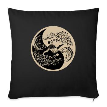 Wikinger Nordisch Mythologie Rune Fisch - Sofakissenbezug 45 x 45 cm - Schwarz - Vorne