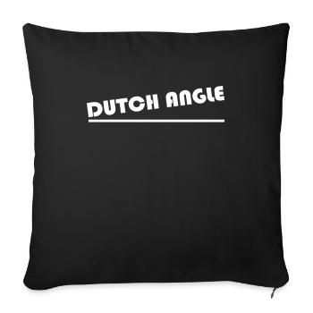 Dutch Angle Videographer photographer videography - Sofa pillowcase 17,3'' x 17,3'' (45 x 45 cm) - black - Front