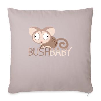 Bush baby Galagos Galagonidae monkey - Sofa pillowcase 17,3'' x 17,3'' (45 x 45 cm) - light taupe - Front