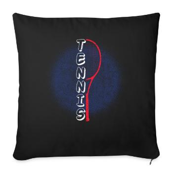 Tennispieler Tennis Tennis Ball Racket - Sofa pillowcase 17,3'' x 17,3'' (45 x 45 cm) - black - Front