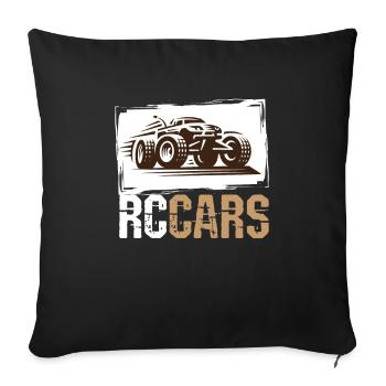 RC Cars modèle de voiture modèle télécommande - Housse de coussin décorative 45 x 45 cm - noir - Devant